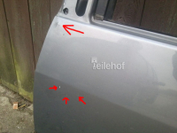 Tür vorne links in gris - EVT für Citroen Evasion bis 98